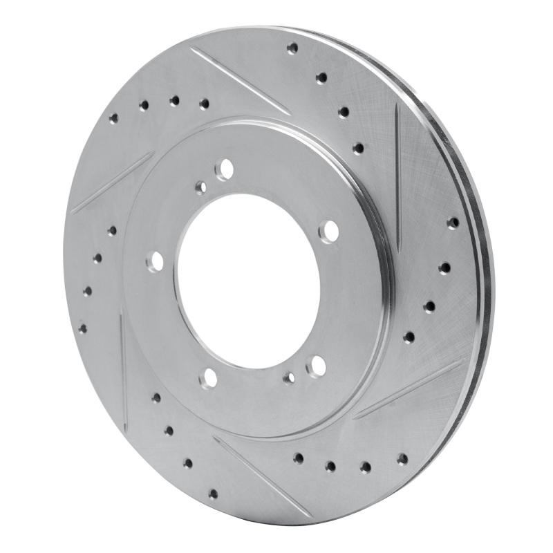 Chevrolet Tracker Brake Rotor (1) - Front Right - R1 Concepts - Drilled & Slotted - Silver - `99-`08